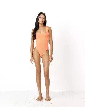 Square Neck Swimsuit in Orange