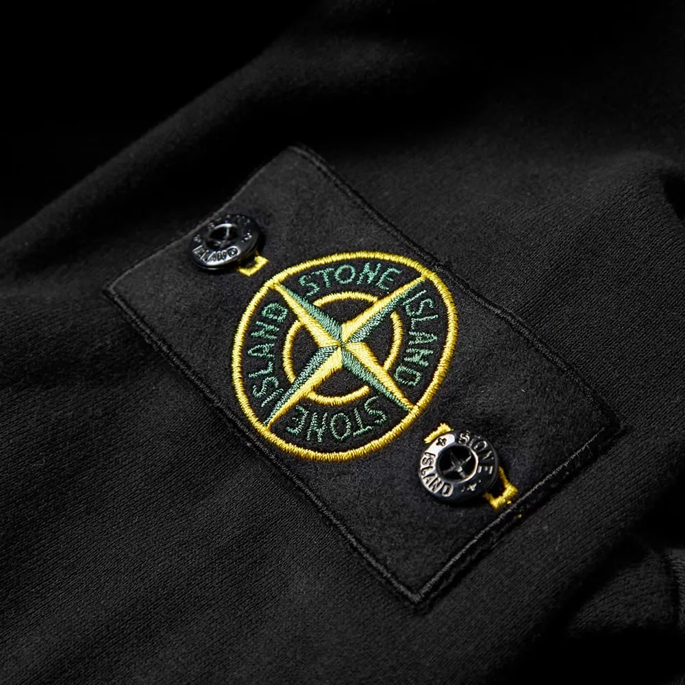 Stone Island Garment Dyed Fleece HoodyBlack