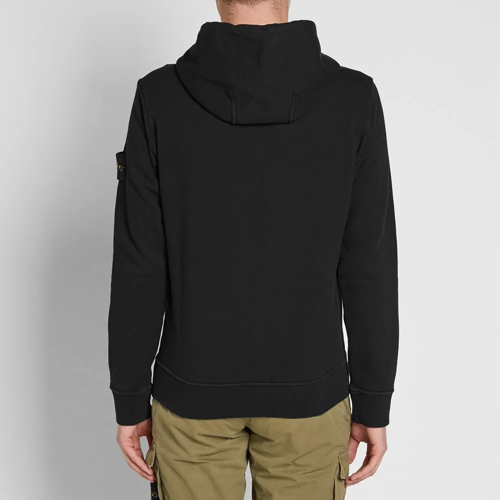 Stone Island Garment Dyed Fleece HoodyBlack