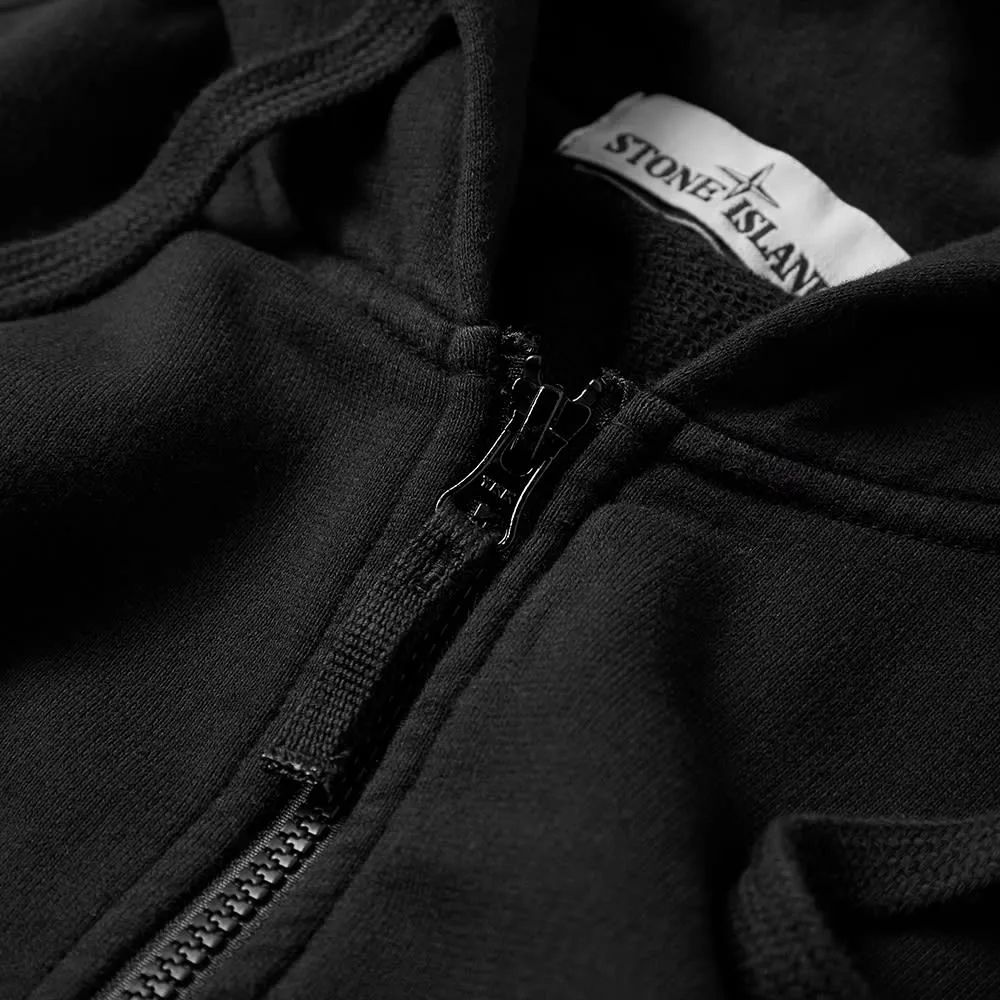 Stone Island Garment Dyed Fleece HoodyBlack