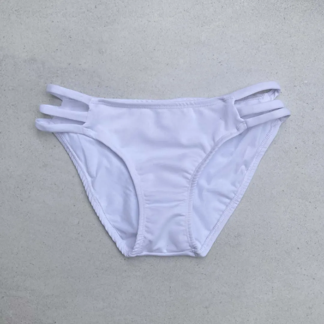 Strappy Bikini Bottom - WHITE