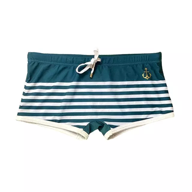 Striped Swim Trunks For Men