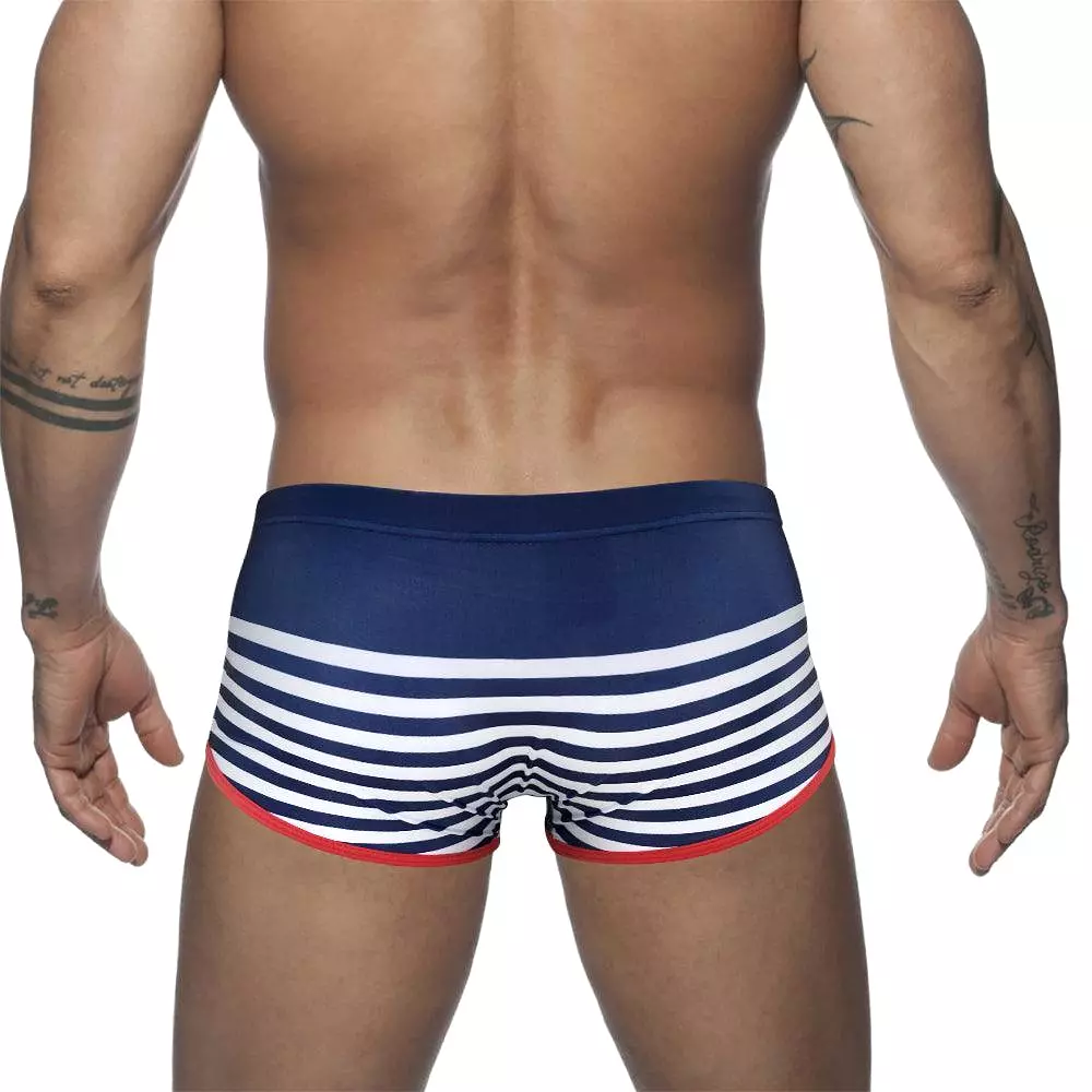 Striped Swim Trunks For Men