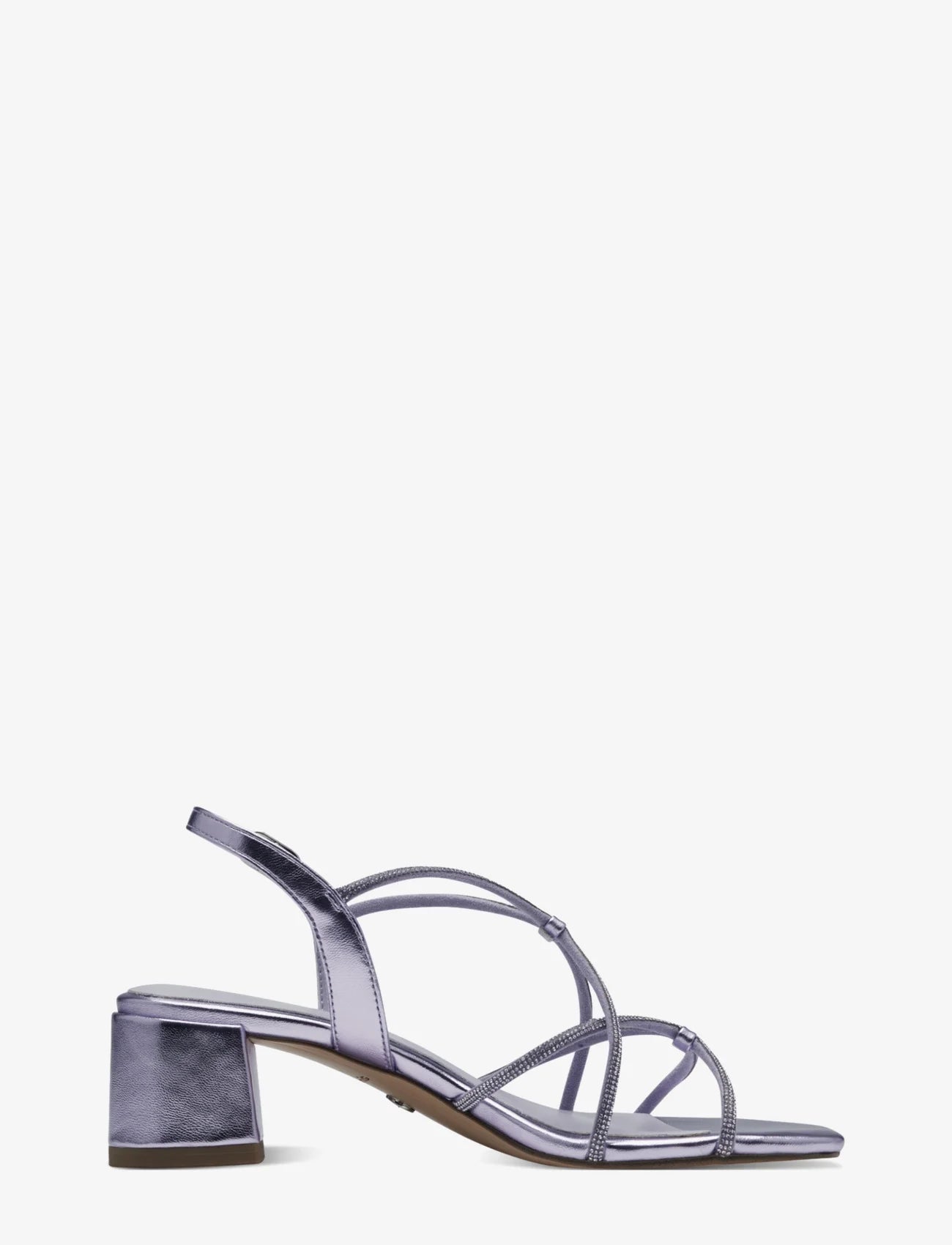 Tamaris Silver Diamante Block Heel Sandal