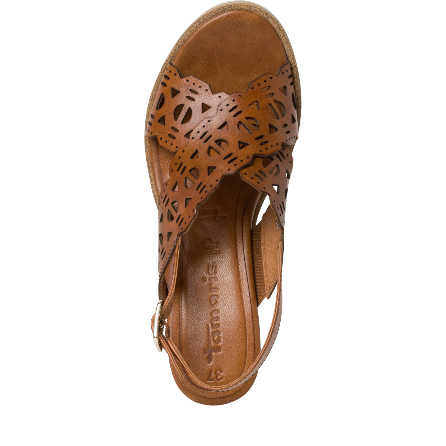 Tamaris Wedge Sandal Cognac