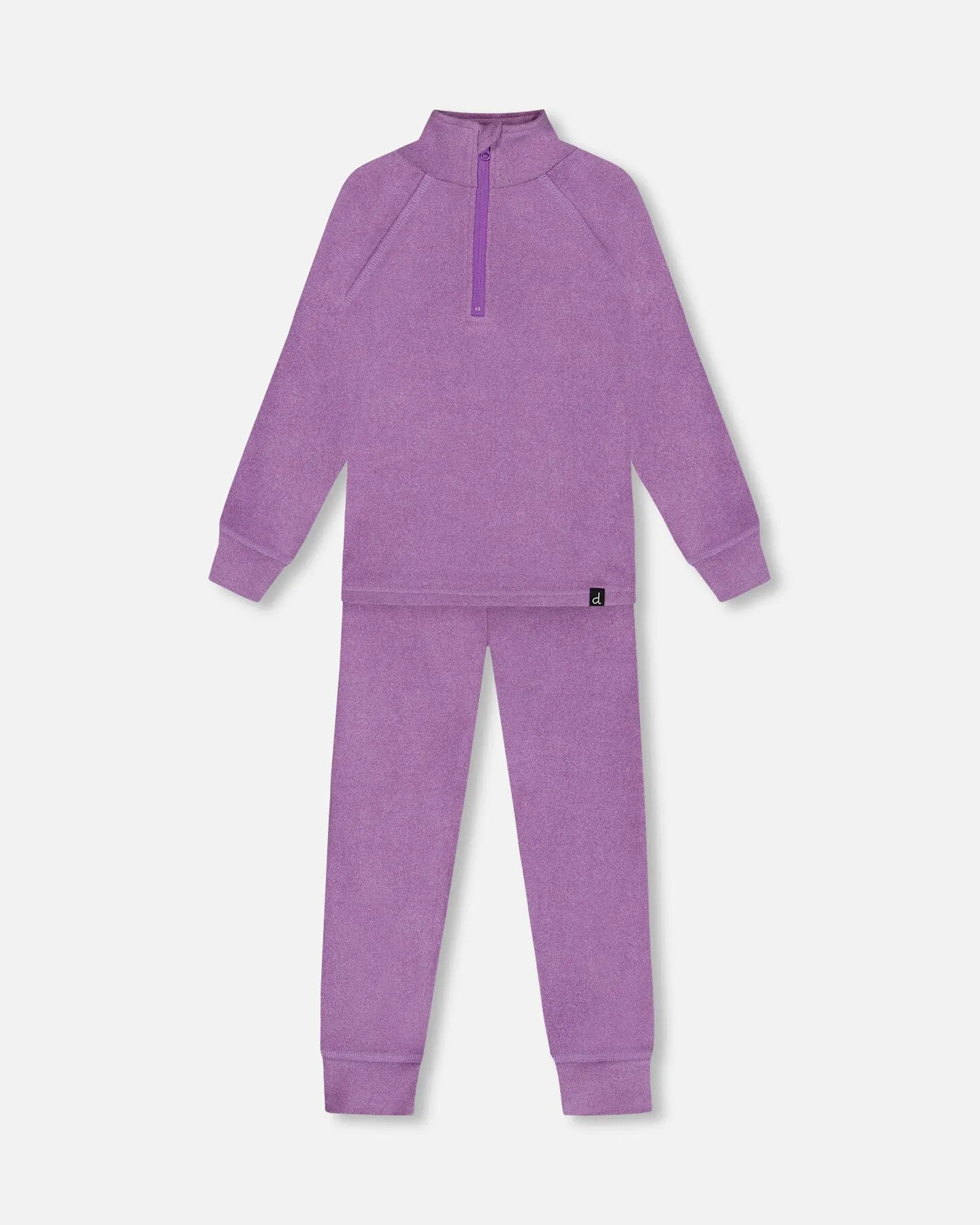 Two Piece Thermal Underwear Set Purple