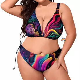 Underwater Flow Plus Size Rave Bikini