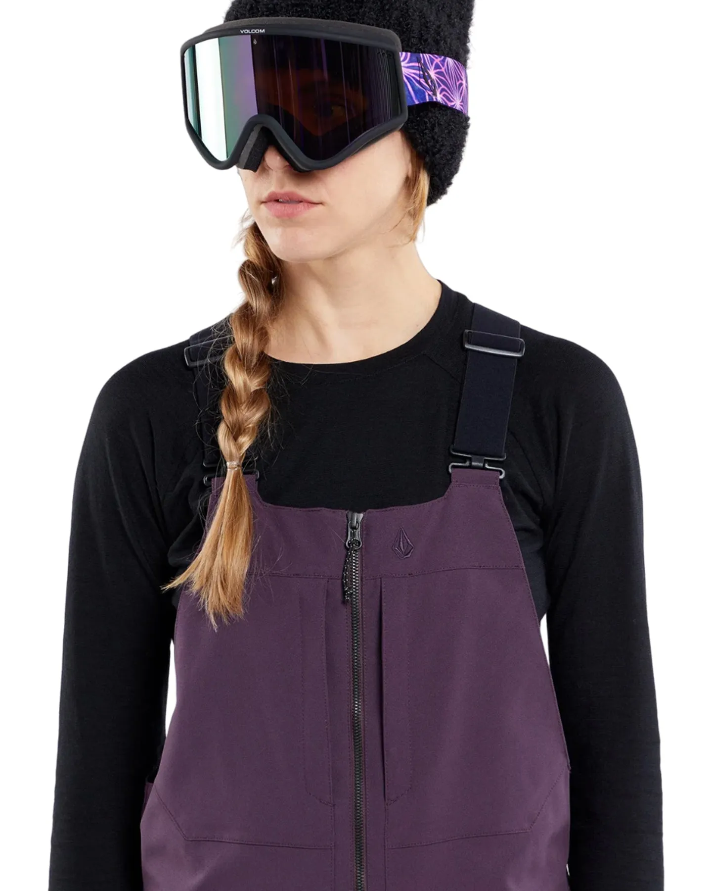 Volcom Swift Bib Overall - Blackberry | Shop Snow Pants & Suits at Trojan Wake Ski Snow & Snow Skiers Warehouse