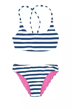 Waverly Reversible Bikini - Seaside Stripe