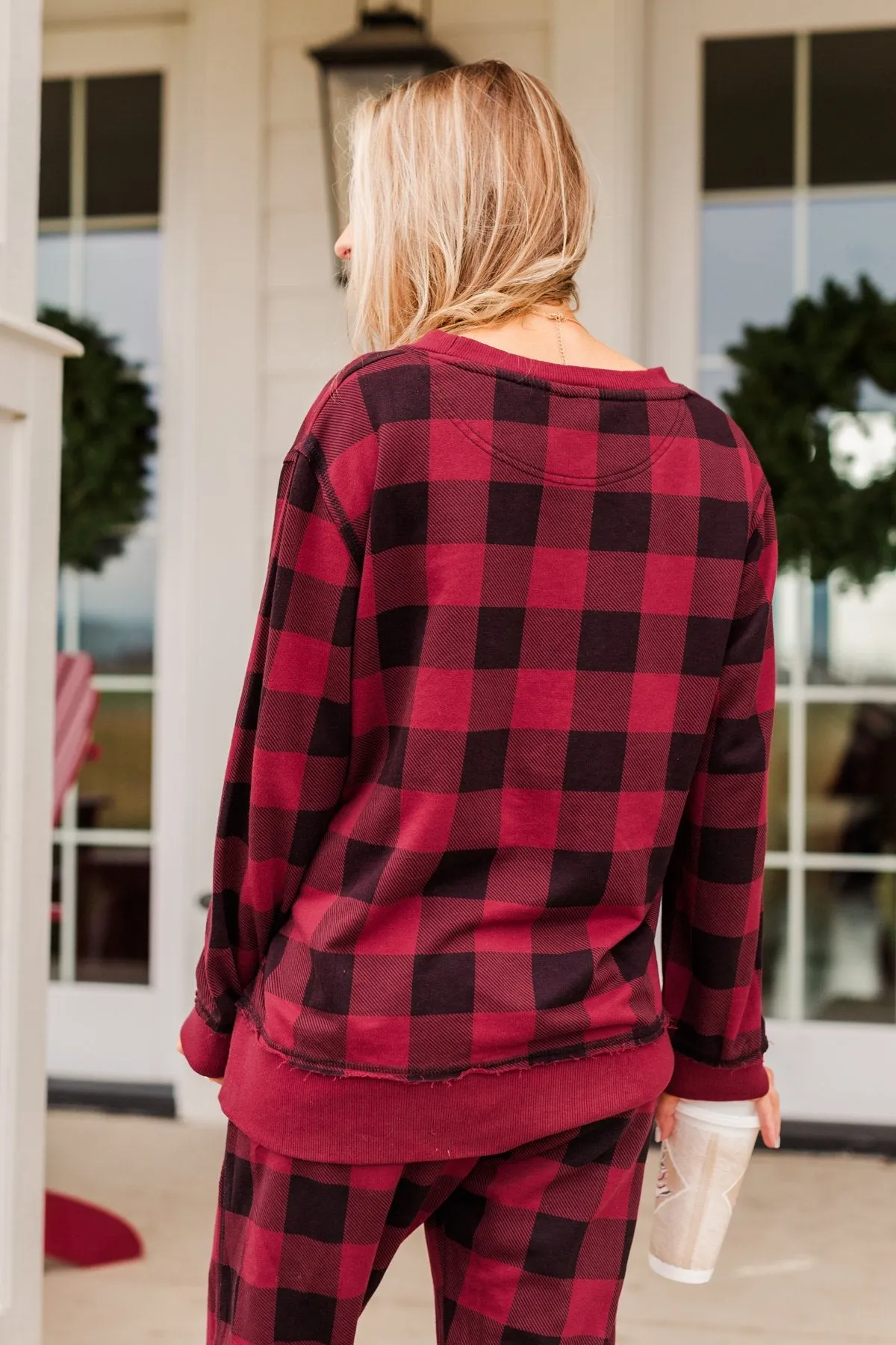 Winter Dreams Buffalo Plaid Top- Red & Black