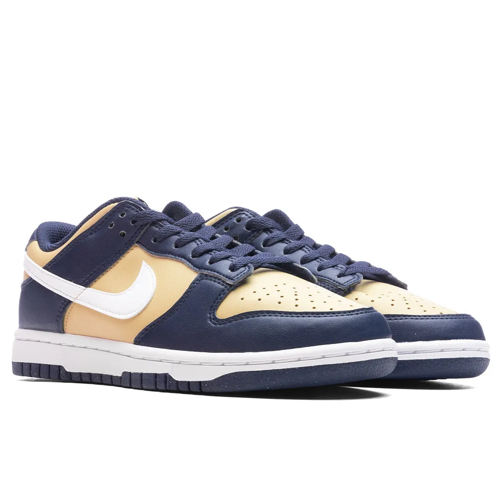 Women's Dunk Low Next Nature - Midnight Navy/White/Team Gold