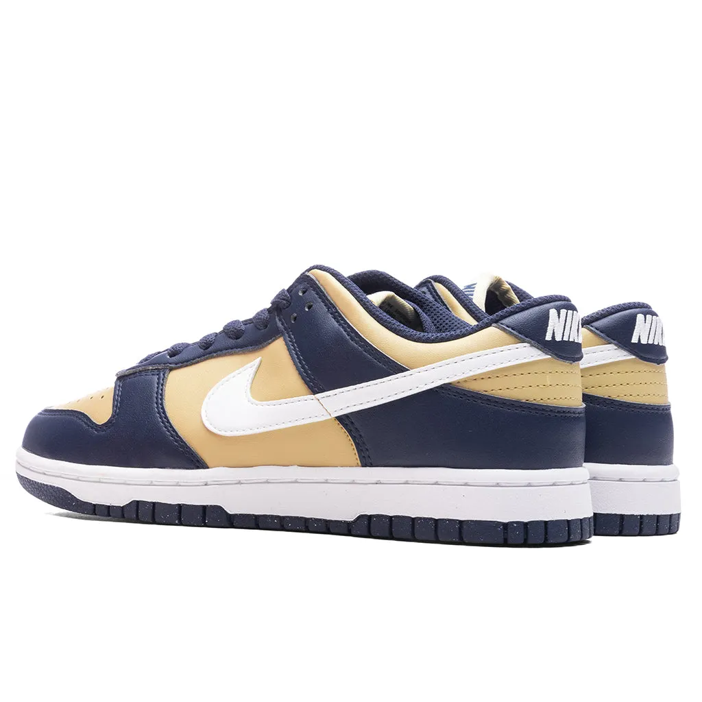 Women's Dunk Low Next Nature - Midnight Navy/White/Team Gold