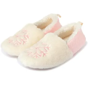 Women's Winter Christmas Snowflake Cotton Rubber Sole Home Indoor Slippers