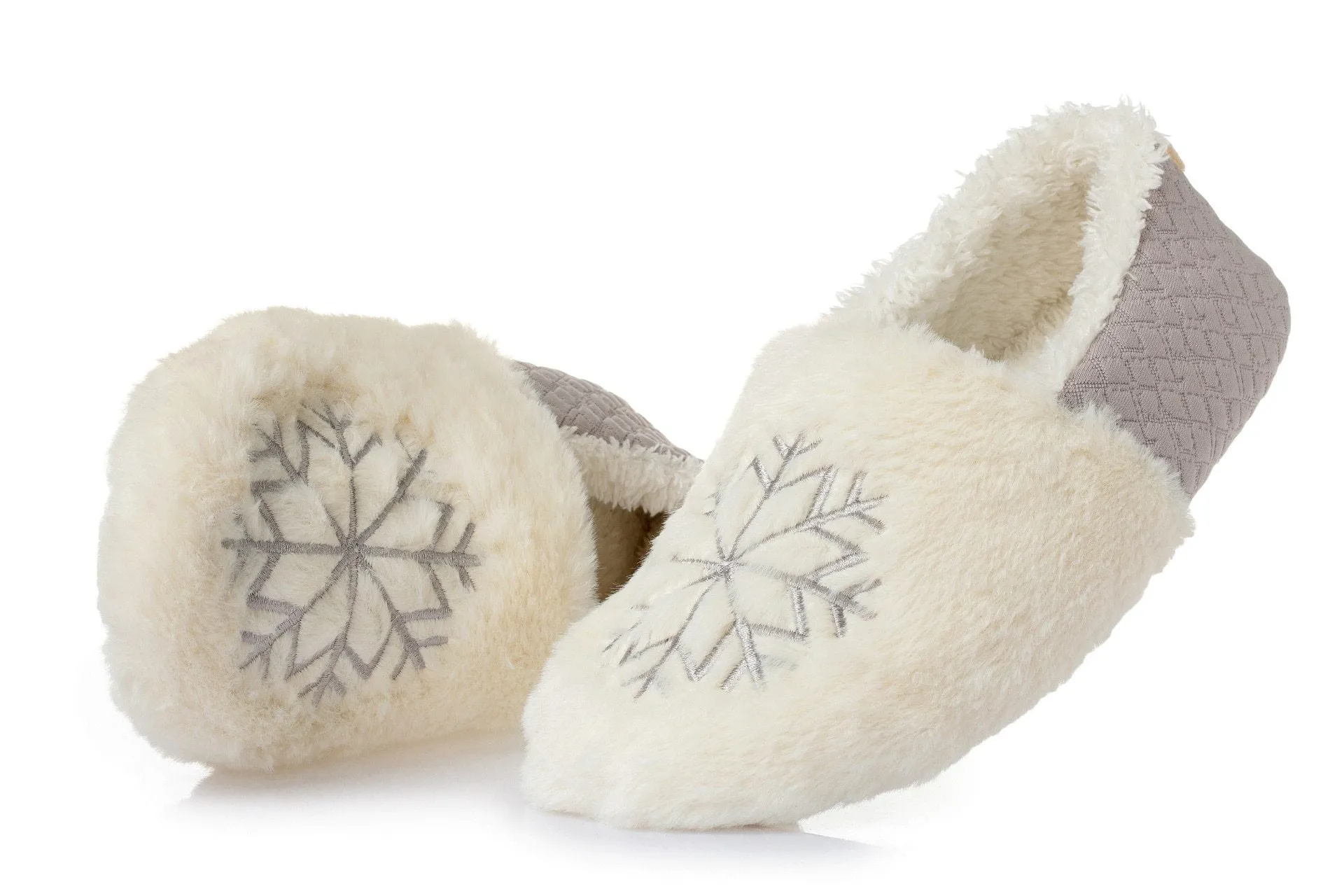 Women's Winter Christmas Snowflake Cotton Rubber Sole Home Indoor Slippers